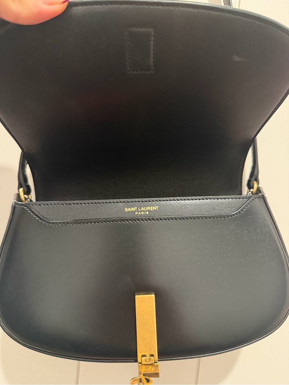 Saint Laurent mini Voltaire Black Leather Shoulder Bag - Picture 4 of 8